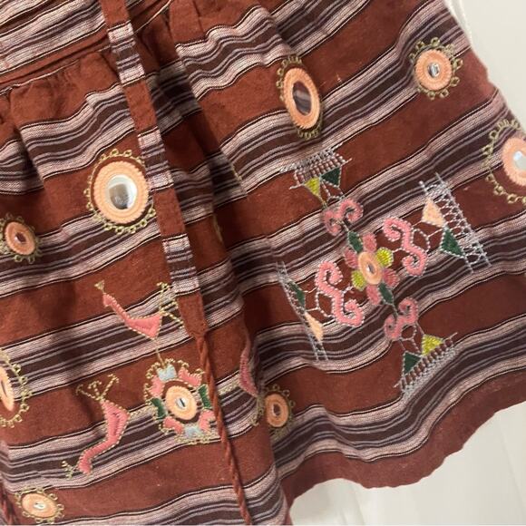 ALTAR’D STATE • Embellished Embroidered Tassel Boho Halter Corset Top - Picture 5 of 9